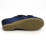 Vital slipper blauw metallic 23546